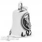 Mobile Preview: V2 Engine Block With Flames Biker-Bell Stainless Steel Engine Ride Bell Lucky Charm